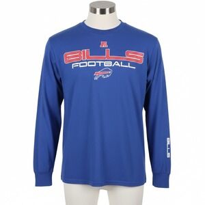 Buffalo Bills Football Long Sleeve Shirt NFL Team Apparel Blue Graphic Tee M